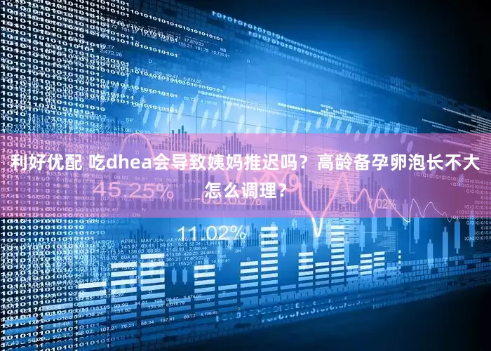 利好优配 吃dhea会导致姨妈推迟吗？高龄备孕卵泡长不大怎么调理？